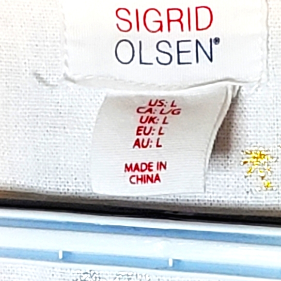 Sigrid Olsen Linen Top Tunic W/Pockets Women's Size L - Picture 3 of 7